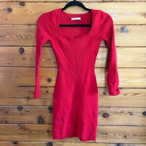 Abercrombie Tight Knit Dress, Red, Size XSP